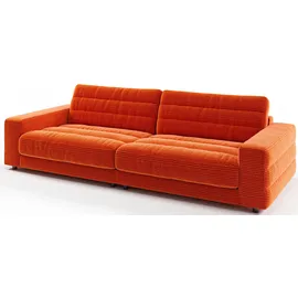 Candy Big-Sofa Polyester 3-Sitzer Orange