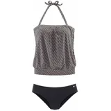 JETTE Tankini Damen schwarz-grau, Gr.38