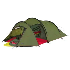 High Peak Falcon 4 LW Tunnelzelt mit Vorbau, 4-Personen, pesto/rot