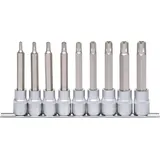 KS Tools 1/2" RIBE-Bit-Stecknuss-Satz, lang, 9-tlg.