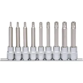 KS Tools 1/2" RIBE-Bit-Stecknuss-Satz, lang, 9-tlg.