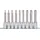 KS Tools 1/2" RIBE-Bit-Stecknuss-Satz, lang, 9-tlg.