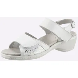Sandalette CLASSIC BASICS, Damen, Gr. 41, weiß, Glattleder, feminin, Schuhe