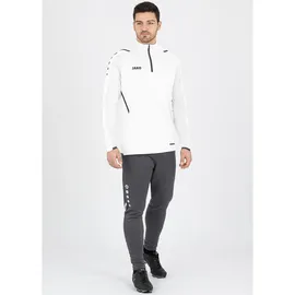 Jako Challenge Sweatshirt mit 1/4-Reißverschluss weiß/anthra light XXL