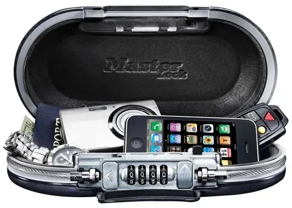 Safe Space Small Combination Lock Box with Cable