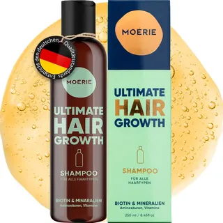 M MOÉRIE MOÉRIE Haarwuchsfördernde Mineralshampoo für längeres, dickeres und volleres Haar – vegane Haarprodukte, parabenfreie Haarprodukte, alle Haartypen, kehren Haarausfall um, 251 ml, Lotion