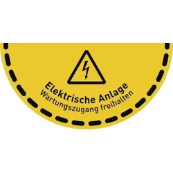 Fußbodenaufkleber Elektrische Anlage..., Folie, rutschhemmend, 600x300 mm