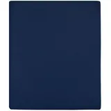 vidaXL Spannbettlaken Jersey Marineblau 160x200 cm Baumwolle