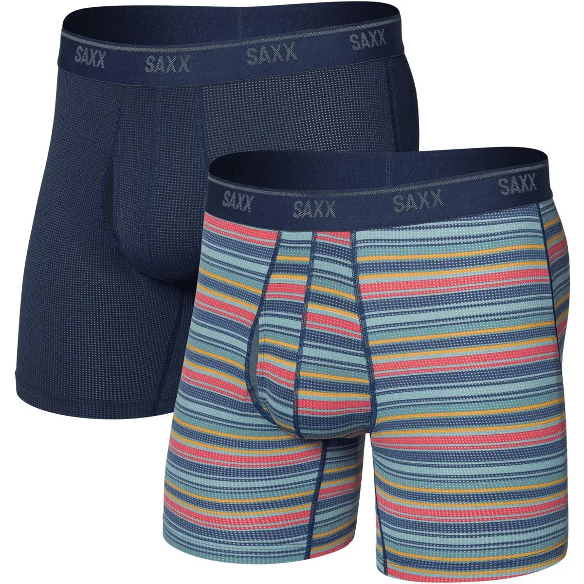 Saxx Quest Quick-dry Mesh Boxer Brief FLY 2PK harvest stripe/maritime (HAM) XXL
