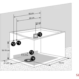 SeniorBad Seniorendusche und Sitzwanne Kombination Wanne mit Tür S08D-TH-B-R 110x68x205cm