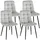 CLP Esszimmerstuhl Antibes Samt grau 4er Set