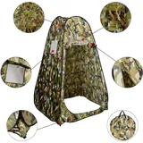 COSTWAY Faltzelt Umkleidezelt Camping Duschzelt, Personen: 1, Pop Up mit Tasche, Wurfzelt mit Innentasche bunt|grün
