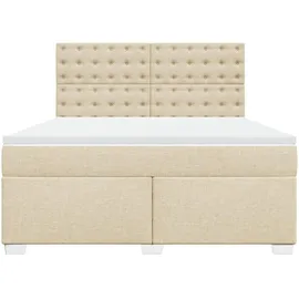 vidaXL Boxspringbett 180 x 200 cm Creme