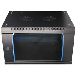 Extralink Rackmount-Schrank 6U 600x600 Schwarz Wandmontage, Wandmontiertes Regal