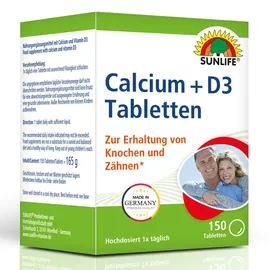 Sunlife Calcium + D3 Tabletten Dose 150 Tabletten