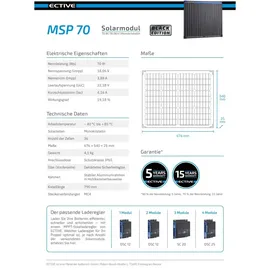 Ective MSP 70 monokristallin 70 W