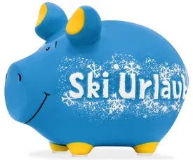 Spardose Schwein klein KCG 101814/10034734 Skiurlaub