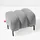 konsimo® Sitzhocker Veloursstoff 60 x 50 x 50 cm Hellgrau