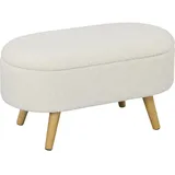 Homcom Sitzbank Weiß, Kunststoff, 82x45x41 cm, Esszimmer, Bänke, Sitzbänke