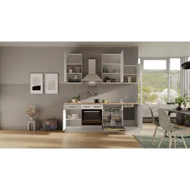 Flex-Well Küchenzeile Lund 220 cm grau