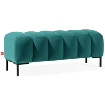 konsimo® Sitzhocker Veloursstoff 120 x 50 x 50 cm Blau/Schwarz
