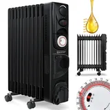 Kesser KESSER® Ölradiator - Elektrische Heizung 2500W Öl Radiator Elektroheizung Mobil Timer Lüfter Abschaltautomatik stufenlose Temperaturregelung Überhitzungsschutz