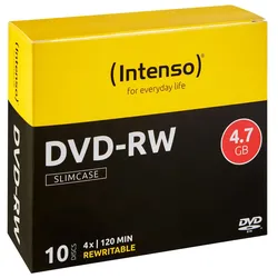 Intenso DVD-RW 4,7GB 10er wiederbeschreibbar Slim Case
