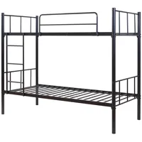 [en.casa] Etagenbett Berimma 90 x 200 cm Metall schwarz