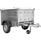 Einachsanhänger 150x106 UNITRAILER GARDEN 150 KIPP mit BIS-Seitenwänden und Aluminiumabdeckung
