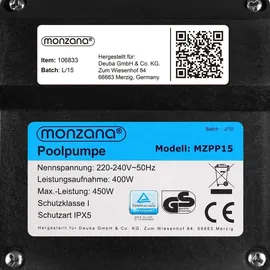 monzana Sandfilteranlage blau 25 l