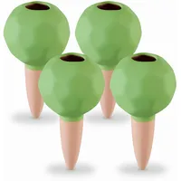 Relaxdays Bewässerungskugeln Ton, 4er Set, Ø 6 cm, Wasserspender