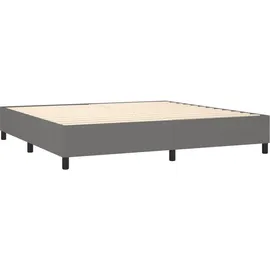 vidaXL Boxspringbett 200 x 200 cm Dunkelgrau