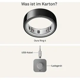 Oura Ring 4 Größe 8 - 57,2 mm Black