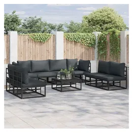 vidaXL Garten-Lounge-Set 9-tlg. schwarz