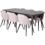 VCM Ebuy24, Essgruppe, Essgruppe Gold 1 (7-teilig) (MDF, Stahl)