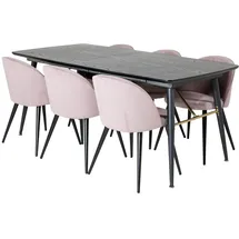 VCM Ebuy24, Essgruppe, Essgruppe Gold 1 (7-teilig) (MDF, Stahl)
