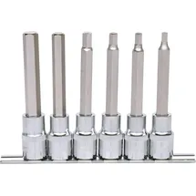 KS Tools 1/2" CHROMEplus Bit-Stecknuss-Satz Innensechskant, 6-tlg. 5-12 mm