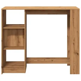 vidaXL Bartisch mit Regal 124 x 46 x 103,5 cm Braun