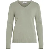 VILA VIRIL V-Neck L/S Knit TOP Grün S
