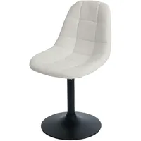 Mendler Esszimmerstuhl HWC-A60, Küchenstuhl Stuhl Drehstuhl, Stahl Stoff/Textil Bouclé