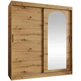 Mirjan24 Schwebetürenschrank Selfie 180 x 200 x 62 cm Braun