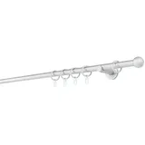 ONDECO 20mm,1-läufig,Rohr,Wandträger 6,5cm,Endstück ball Farbe: Alu-Silber, Größe: 260cm