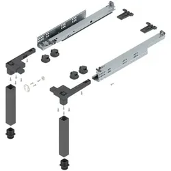 SPACE STEP Set, Kunststoff / Stahl, NL=410 mm, oriongrau matt