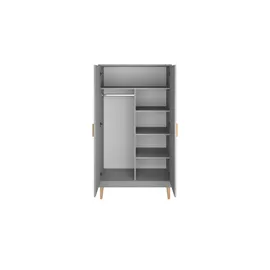 les tendances Kleiderschrank Kubi 55 x 184 x 0 cm Grau
