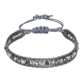 Saraswati Crystal Armband grau 14-28cm