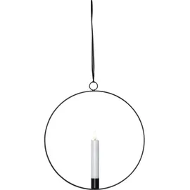 Star Trading Flamme Ring LED-Kerze 10 cm schwarz