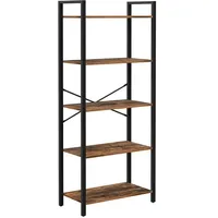 VASAGLE Bücherregal 66 x 30 x 153 cm Braun, Schwarz