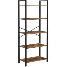 VASAGLE Bücherregal 66 x 30 x 153 cm Braun, Schwarz