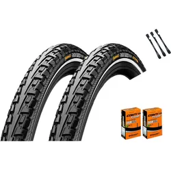 2x Continental Reifen Ride Tour Schwarz Reflex 28x1.60 (42-622)+AV + Reifenheber EINHEITSFARBE No Size