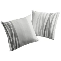 Wirth Dekokissen BROOKLYN, Kissenhülle ohne Füllung, 2 Stück grau 40 cm x 40 cm